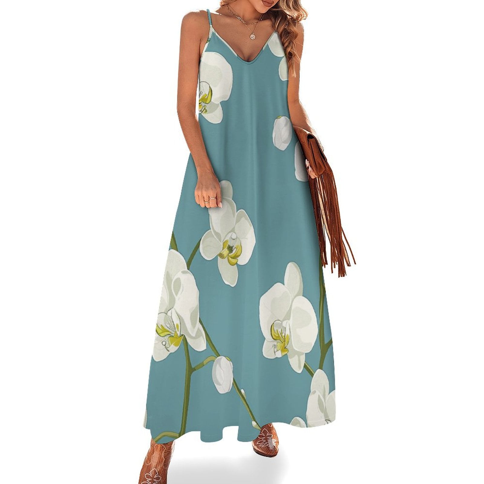 JINGDS Orchid Flower Art-325 Womens ...
