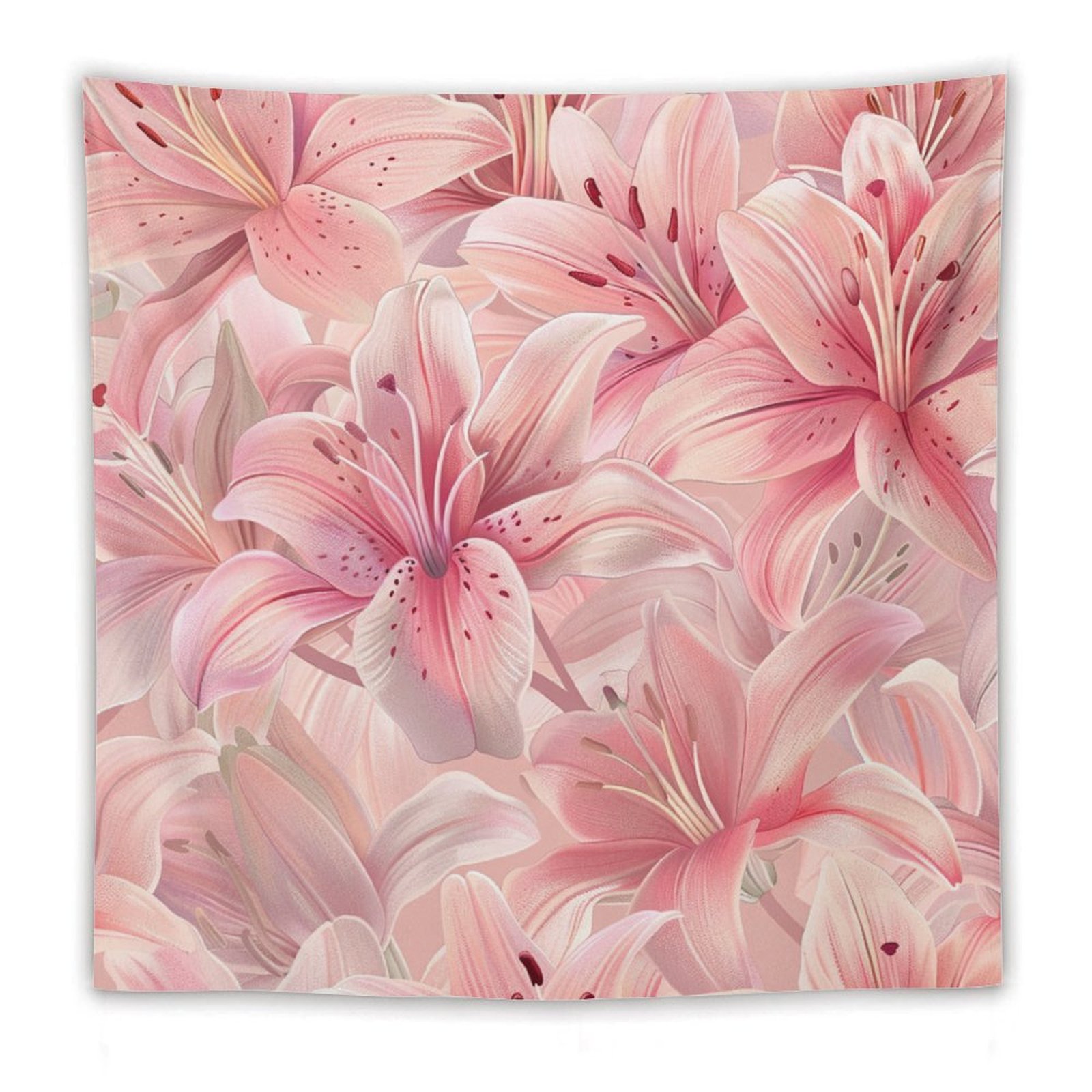 JINGDS Pink Lilies0164 Tapestry, Funny Tapestry Wall Hanging, Large