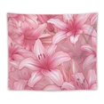 JINGDS Pink Lilies1181 Tapestry, Funny Tapestry Wall Hanging, Large