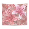 JINGDS Pink Lilies2165 Tapestry, Funny Tapestry Wall Hanging, Large