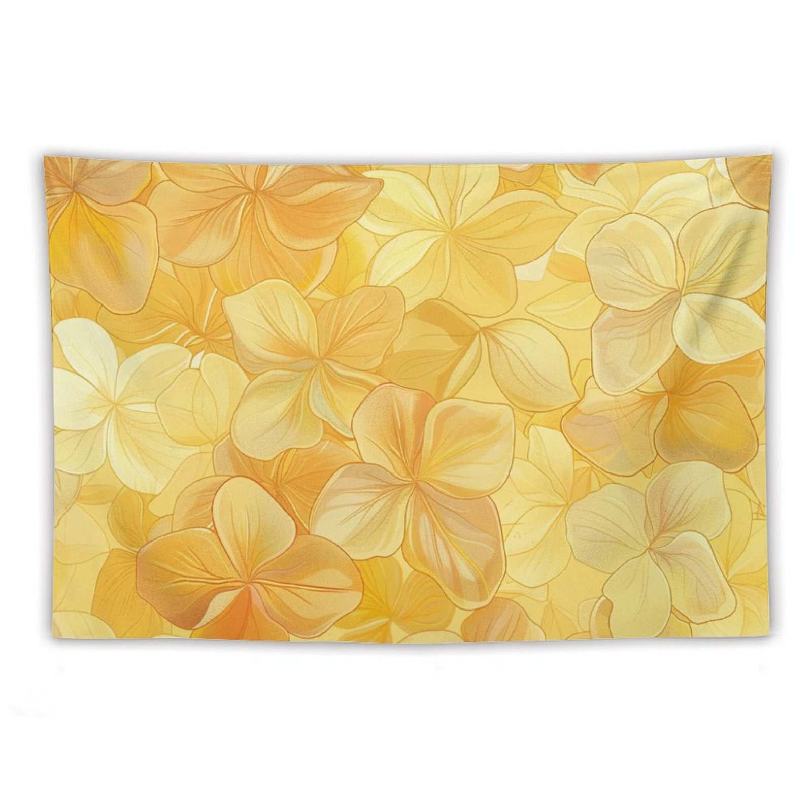 JINGDS Yellow Hydrangea422 Tapestry, Funny Tapestry Wall Hanging, Large Wall Blanket for