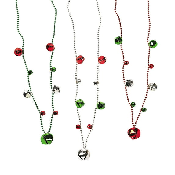 JINGLE BELL BEAD NECKLACE - Jewelry - 12 Pieces