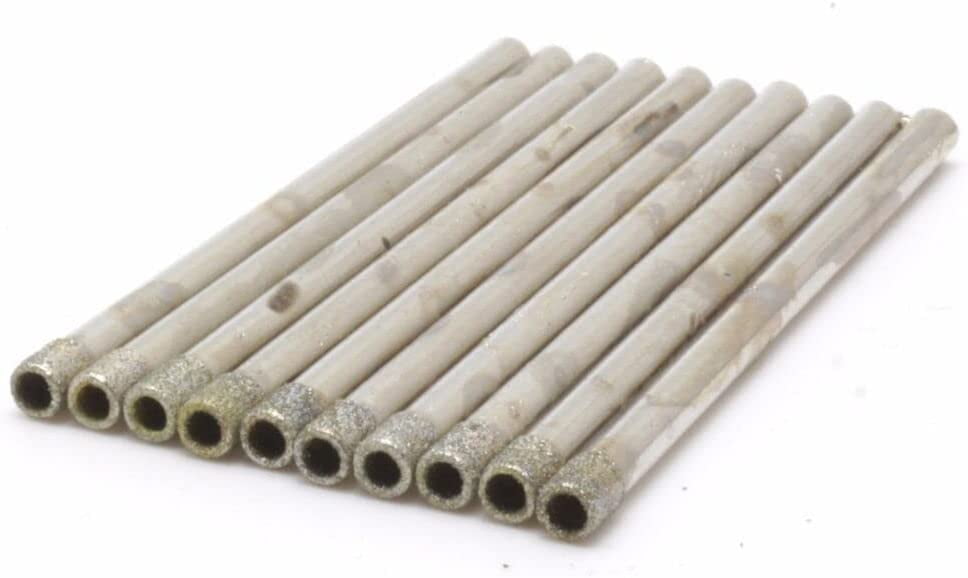 JINGLING 20-Pack 2mm Diamond Drill Bits – Lapidary Bits For Glass, Stone, Jewelry, Gemstone Drilling