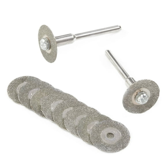 JINGLING 16mm 5/8" Diamond Cutting Wheels Coated Rotary Blade Cut Off Discs Tile Bit Tools for Dremel Accessories Pack of 10Pcs