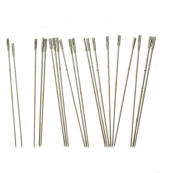 JINGLING 1mm Diamond Drill Hole Solid bits Lapidary Tools for Stone Pack of 20Pcs