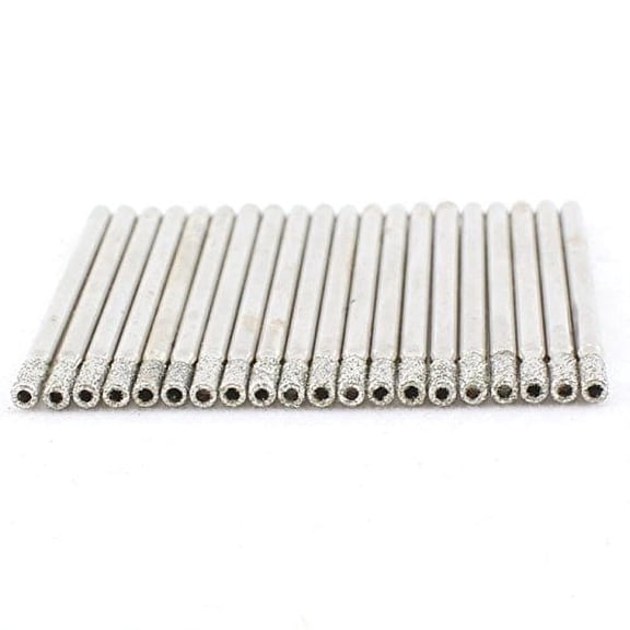 JINGLING 2.5mm 3/32" inch Diamond Small Drill Bit Hole Saw Masonry Tools for Glass Tile Stone Pack of 20Pcs