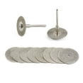 thumbnail image 1 of JINGLING 25mm 1" Diamond Cutting Wheels Coated Rotary Blade Cut Off Discs Tile Bit Tools for Dremel Accessories Pack of 10Pcs, 1 of 10