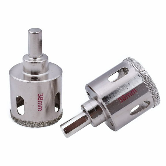 JINGLING 2Pcs 1 1/2 Inch 38mm Diamond Hole Saws Granite Drill Bits Masonry Tools for Stone