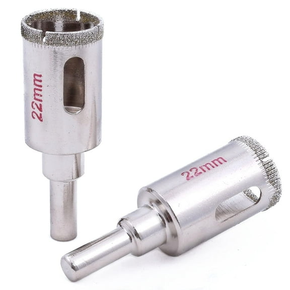 JINGLING 2Pcs 22 mm Diamond Hole Saws Granite Drill Bit Coated Masonry Tools for Stone