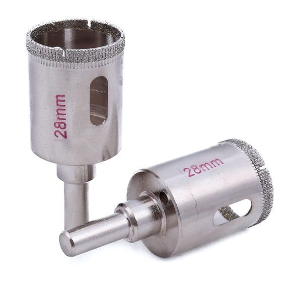 JINGLING 2Pcs 28 mm Diamond Hole Saws Granite Drill Bit Coated Masonry Tools for Stone