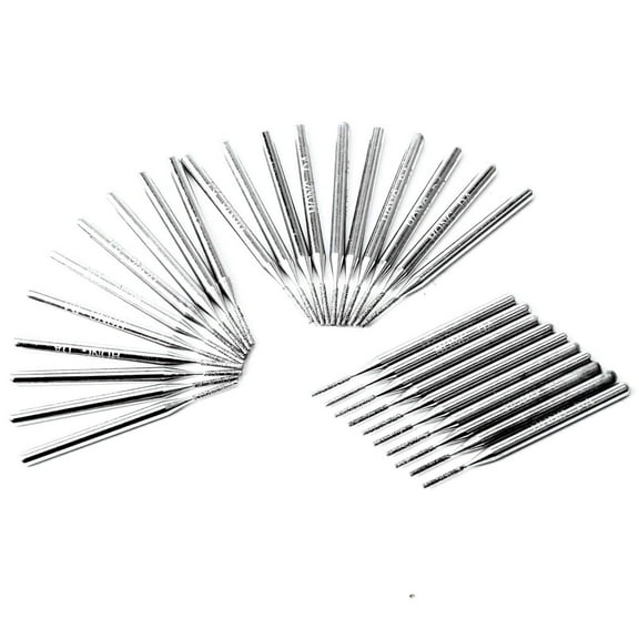 JINGLING 30 Pcs 1mm Diamond Drill Bits for Stone Ceramic Glass Lapidary Supplies 1/8 inch Shank for Dremel Tool Jewelry Making Kit