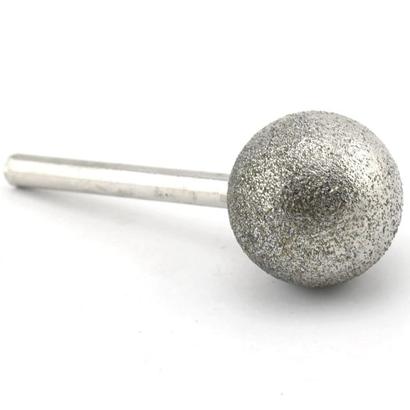 JINGLING 30mm 1-3/16" Spherical Head Diamond Grinding Bit Coated Round Ball Burs Grit 80 Tools for Stone