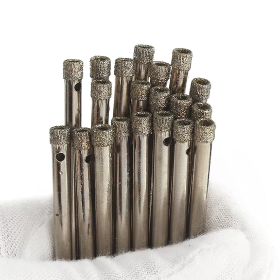 JINGLING 4mm 5/32"inch Diamond Hole Saw Core Boring Drill Bits Masonry Tools for Glass Tile Stone Pack of 20Pcs
