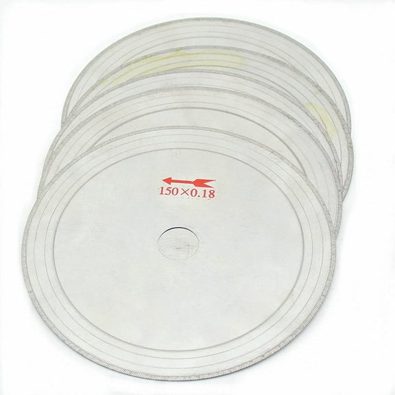 JINGLING 5Pcs 6" inch Diamond Lapidary Saws Blade Thin Rim 0.43mm Cutting Disc