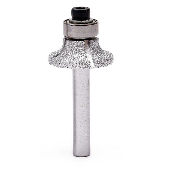 JINGLING Diamond Router Bit Radius 6mm 1/4" Grit 60 Brazed Profile Wheel Tools for Stone