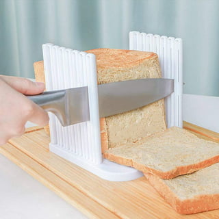 Bamboo Bread Slicer for Homemade Bread Loaf Wooden Bread Cutting Board with  Crumble Holder Foldable Adjustable Loaf Cutter - AliExpress
