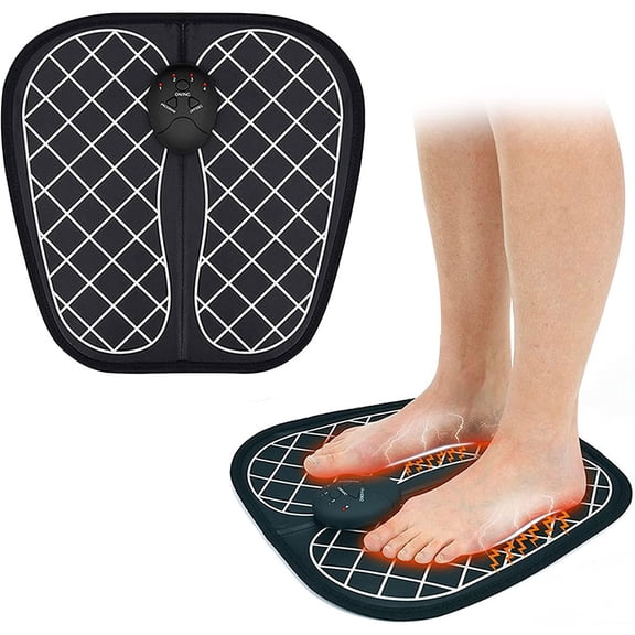 JINGPENG Foot Massager Pad with Remote Control EMS Electric Massage Mat Full Automatic Circulation Folding Portable Rechargeable