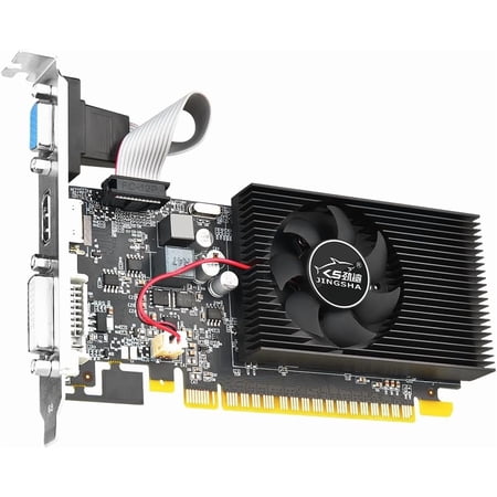 JINGSHA GT 740 4G DDR3 Low Profile Graphics Card, PCI Express 3.0 x16, HDMI/VGA/DVI, Entry Level GPU for PC, SFF and HTPC, Compatible with Win11