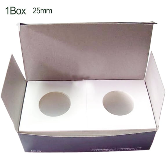 JINGT 12 Specifications Coin Holders Stamp Coin Storage Square Cardboard Box