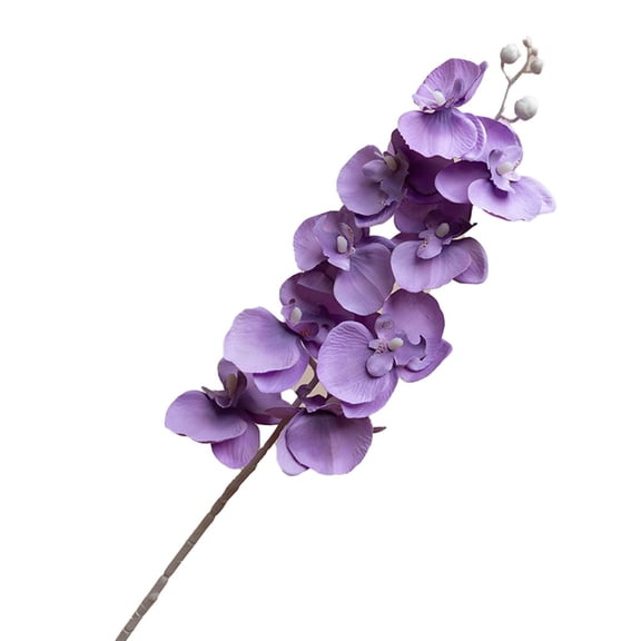 JINGT 1Pc Artificial Fake Silk Flower 9 Heads Lifelike Diy Phalaenopsis Butterfly Orchid For Home Wedding Store Party Decoration F