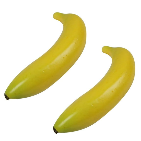 JINGT 2Pcs Artificial Banana Decorative Ornament Simulation Fruit Home Prop Fake Artificial Fruit Family Kitchen Wedding Decor