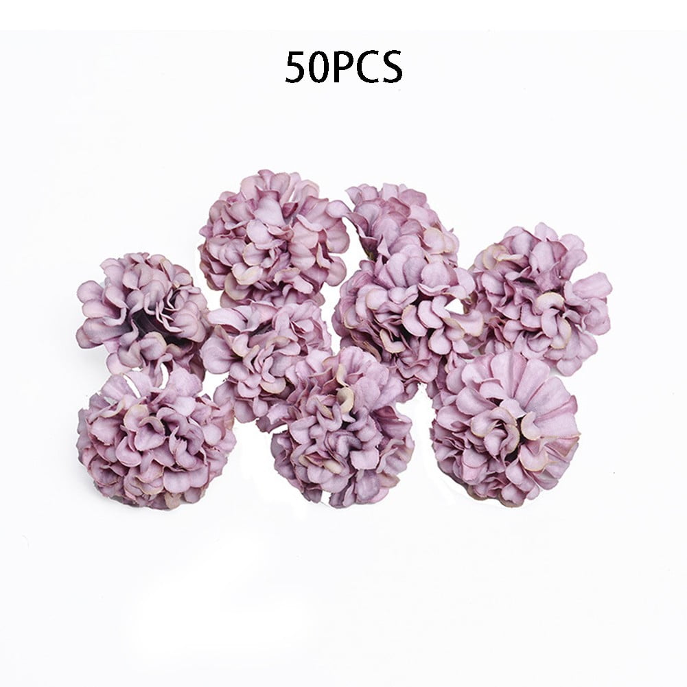 JINGT 50Pcs/100pcs Artificial Flower Heads Bulk Craft Wedding Party