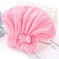 thumbnail image 1 of JINGT 6 Colors Microfiber Solid Quickly Dry Hair Hat Hair Turban Women Head Wrap Hat Pink, 1 of 6
