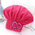 thumbnail image 1 of JINGT 6 Colors Microfiber Solid Quickly Dry Hair Hat Hair Turban Women Head Wrap Hat Rose, 1 of 6