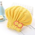 thumbnail image 1 of JINGT 6 Colors Microfiber Solid Quickly Dry Hair Hat Hair Turban Women Head Wrap Hat Yellow, 1 of 6