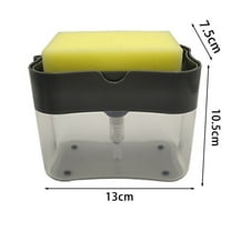 JINGT Convenient 2-in-1 Dish Soap Dispenser with Integrated Sponge for Effortless
