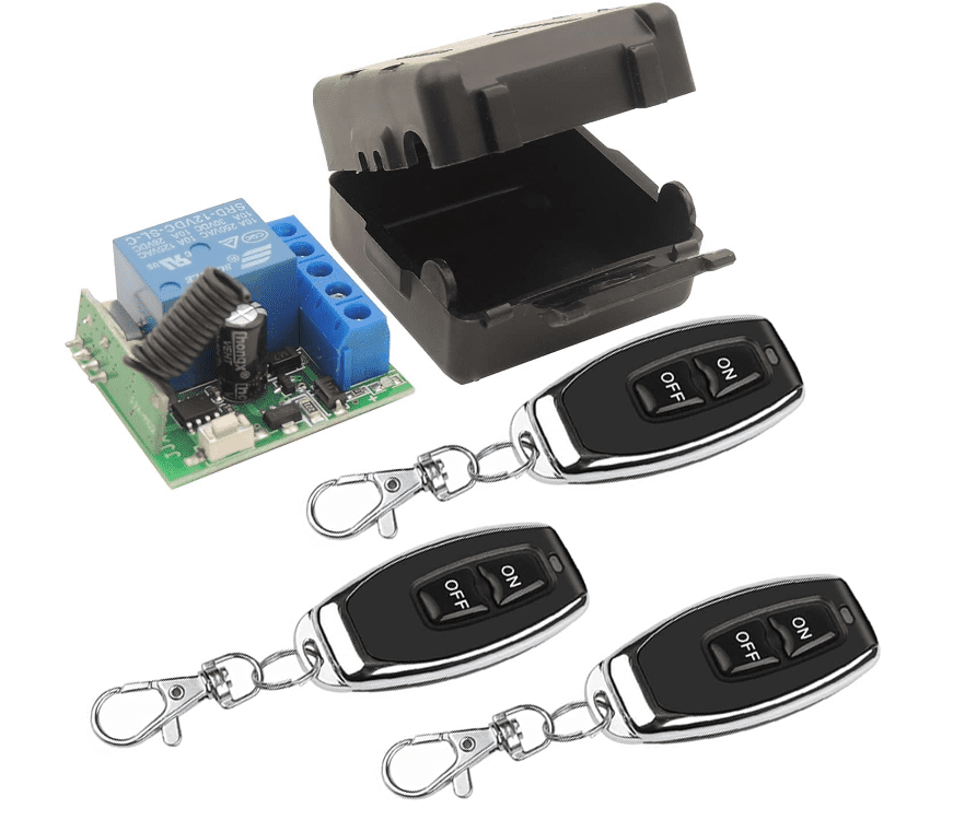 JINGT DC12V Wireless Remote Control Switch Relay Receiver Module with ...