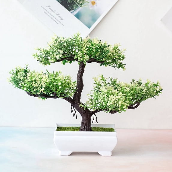 JINGT Fake Artificial Pot Plant Bonsai Potted Simulation Pine Tree Home/Office Decor Christmas Halloween