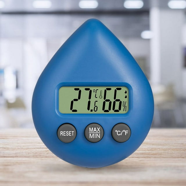 JINGT Feuchtigkeitsmesser Digital Timer Reset Shower Timer Water Drop Hygrometer