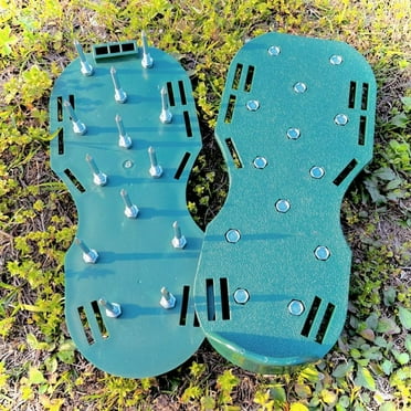 JINGT Lawn Aerator Shoes With Adjustable Straps For Grass Cultivator Loosen Soil