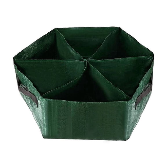 JINGT Pe Hexagonal Grid Planting Bag Garden Planting Flower Pot Six Grid Potato Bag