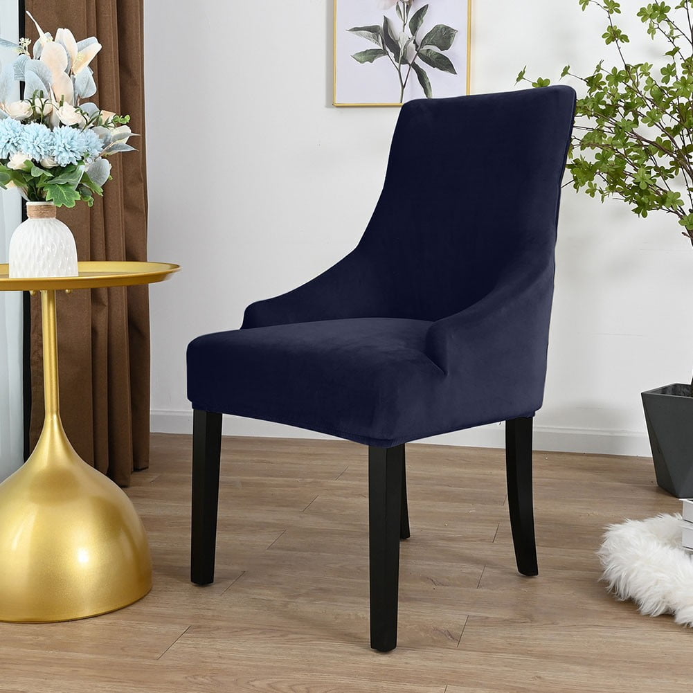 JINGT Plush dining table and chair covers silver fox velvet soft