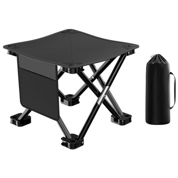 JINGT Portable outdoor folding stool: a lightweight, quick-to-setup chair for everyone Black Large