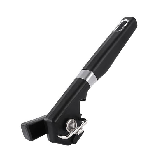 JINGT Professional Kitchen Can Opener Hand Manual Bottle Openers Side Cut With Magnet Black