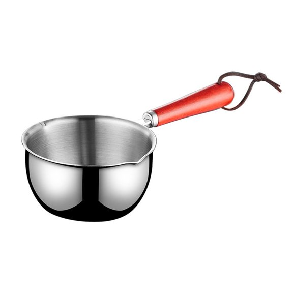 JINGT Stainless Steel Hot Oil Pan Hot Sauce Small Pot Cooking Butter Melting Pot 150ml