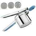 thumbnail image 1 of JINGT Stainless Steel Potato Masher Kitchen Press Tool With 3 Discs For Mashed Potato Blue, 1 of 6