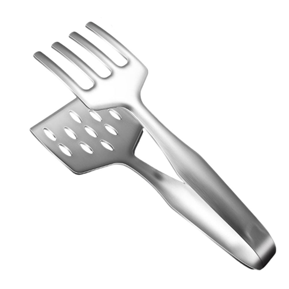 JINGT Stainless Steel Steak Clamp Tongs Meat BBQ Kitchen Multi Purpose