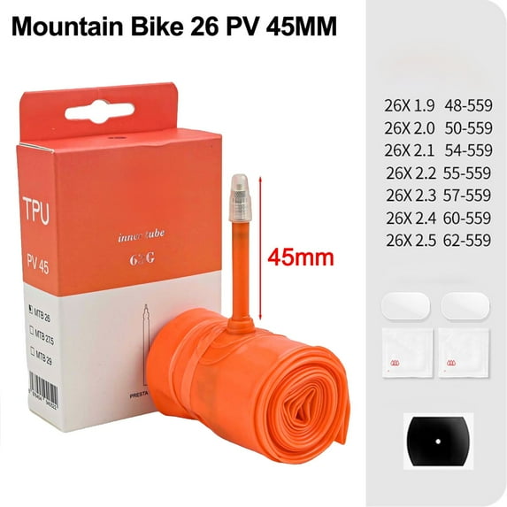 JINGT TPU Inner Tube For Road Mountain Gravel Bike Ultralight Inner Tube Replacement 45/65/85mm Valve Cycling Accessories mountain bike 26