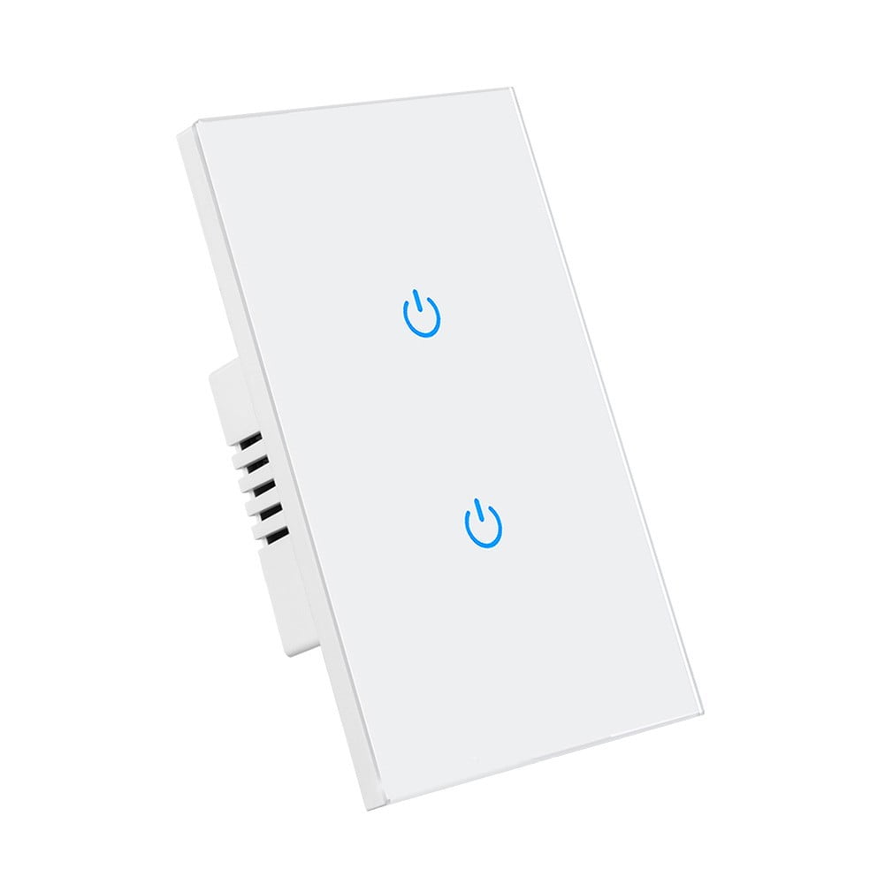 JINGT Touch Light Switch 1 2 3 Gang Wall Switch Glass Panel LED