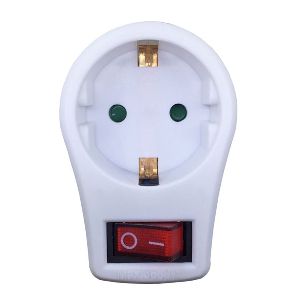 JINGT socket outlet with switch socket adapter eu power converter ...