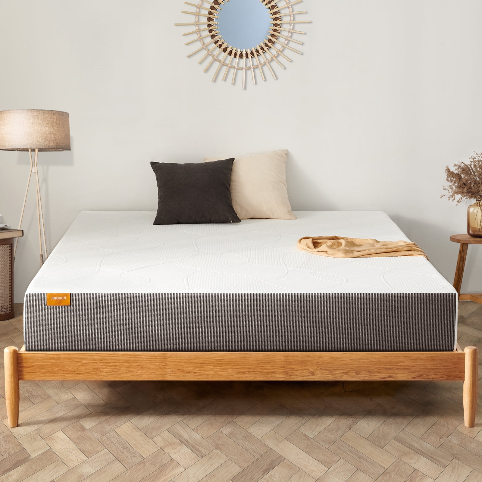 JINGXUN 10" Full Premium Gel Multi Layered Memory Foam Mattress in a