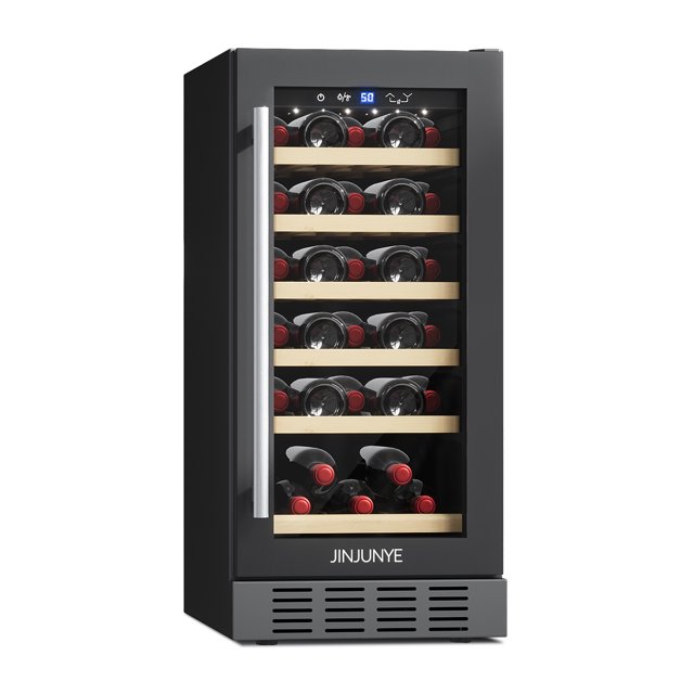 JINJUNYE 15" 30 Bottle Wine Cooler Refrigerator, Wine Fridge