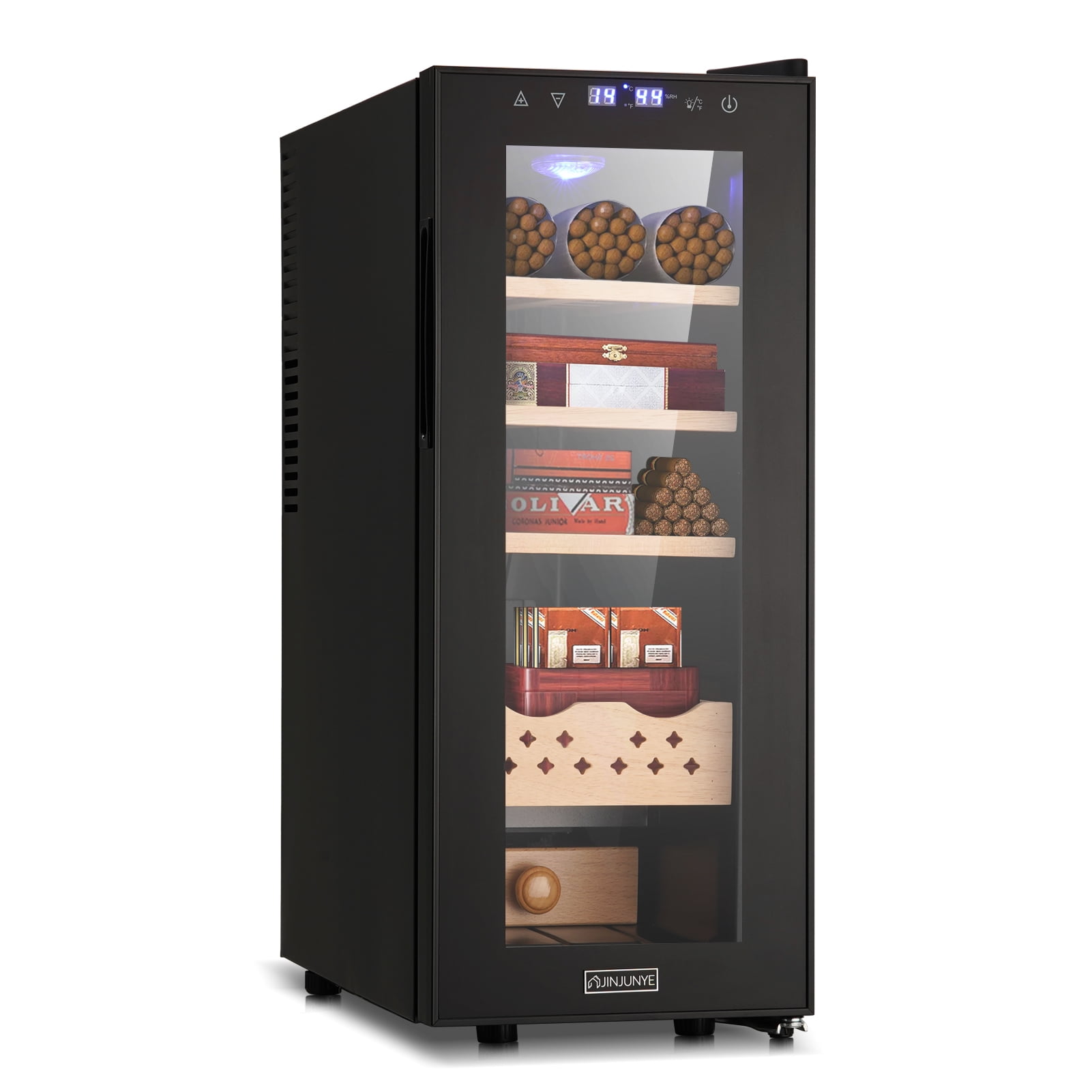 JINJUNYE 33L Electric Cigar Humidor with Cooling & Humidity Control