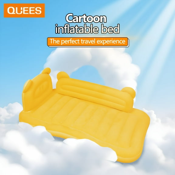 ​​JINL Air Mattress with Built-In Pump | Queen Size Fast Self-Inflating | PVC with Soft Flocking | for Camping & Home Guests​​