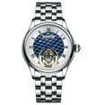 thumbnail image 1 of JINLERY Men Skeleton Tourbillon Watch Mechanical Hand Wind Stainless Steel Leather Flywheel Wristwatch Sapphire Crystal Manual Wind Hollow Clock Male Luminous, 1 of 10