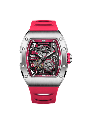 Ik automatic mechanical watch dial deals hollow skeleton mens waterproof watches